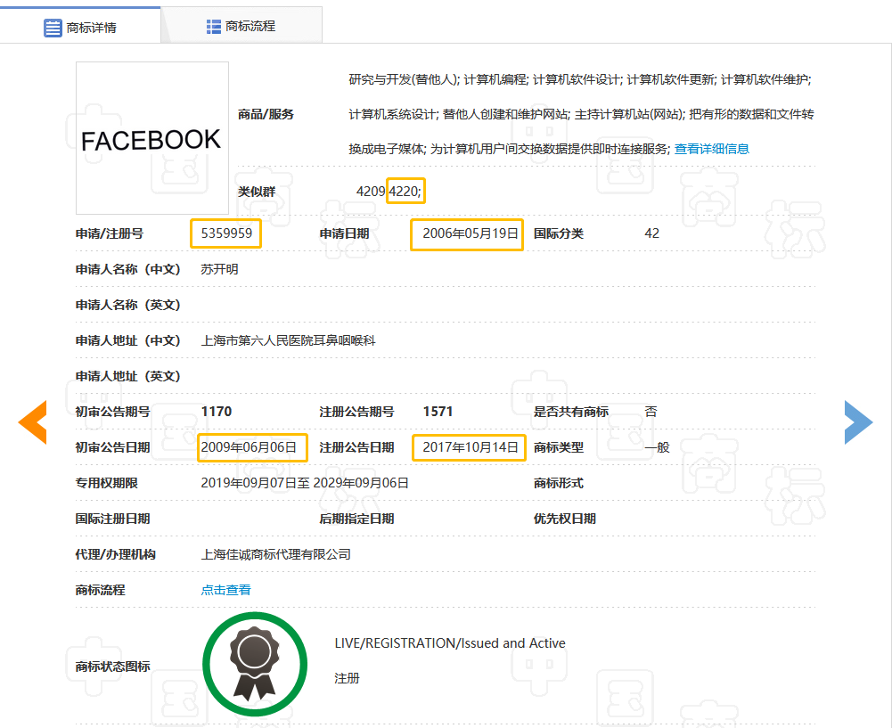 Facebook商标