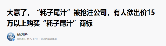 耗子尾汁商标注册