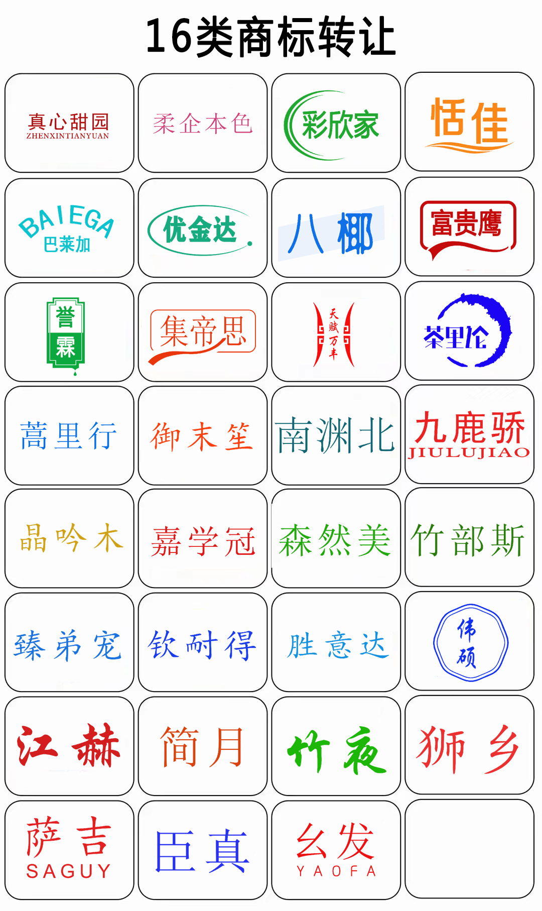 16类商标转让